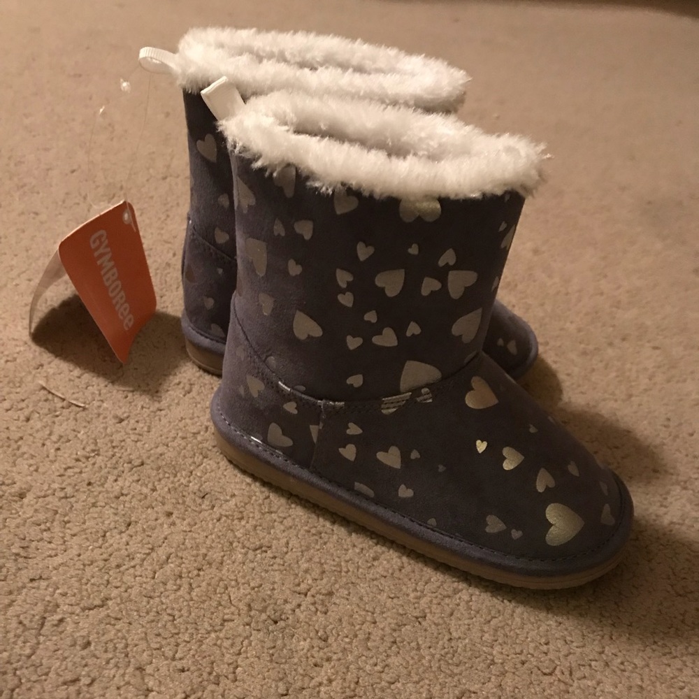Gymboree grey heart boots